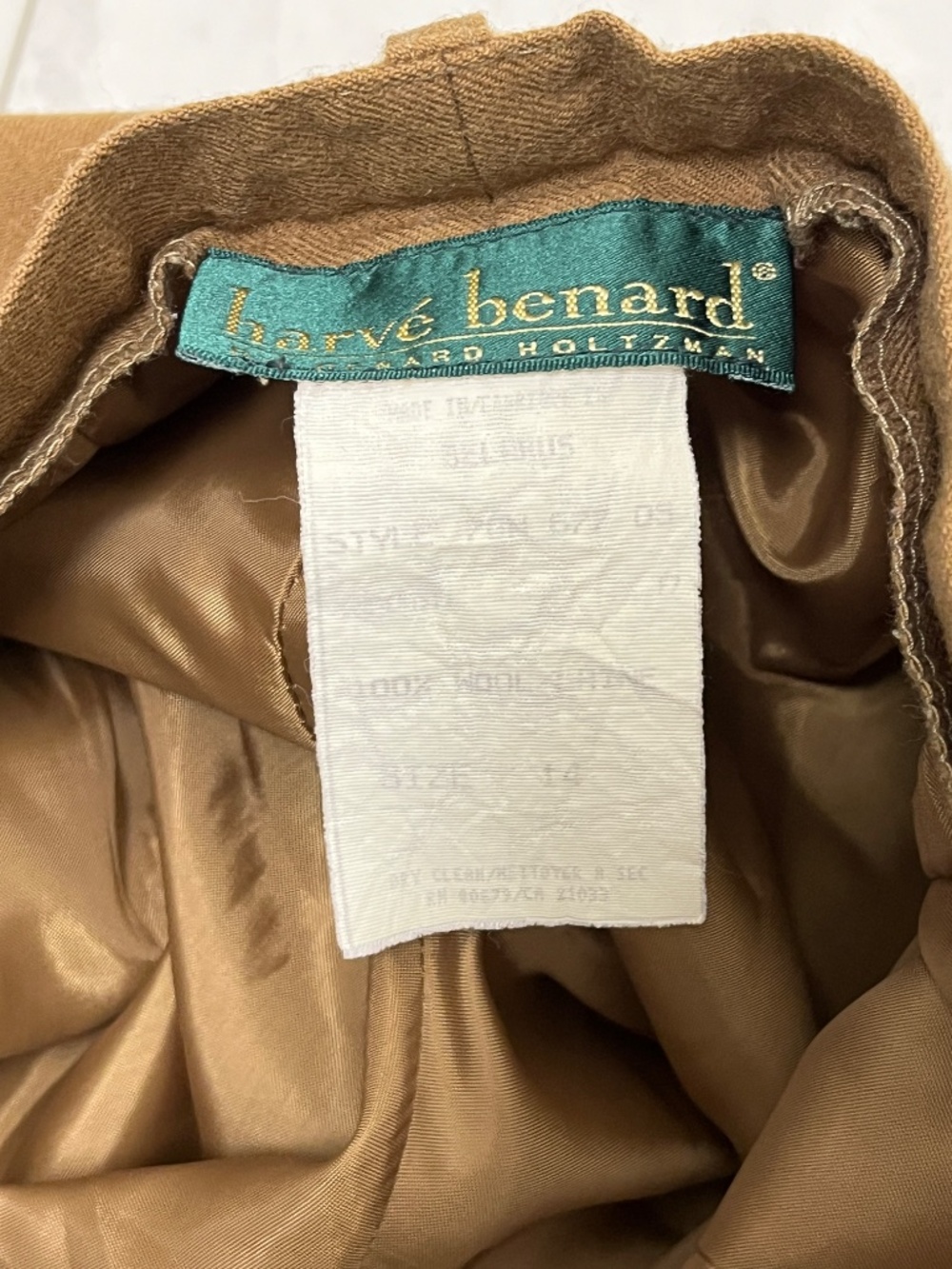 Women's Harve Benard Brown Wool Pants 14 x 29L - Picture 10 of 16